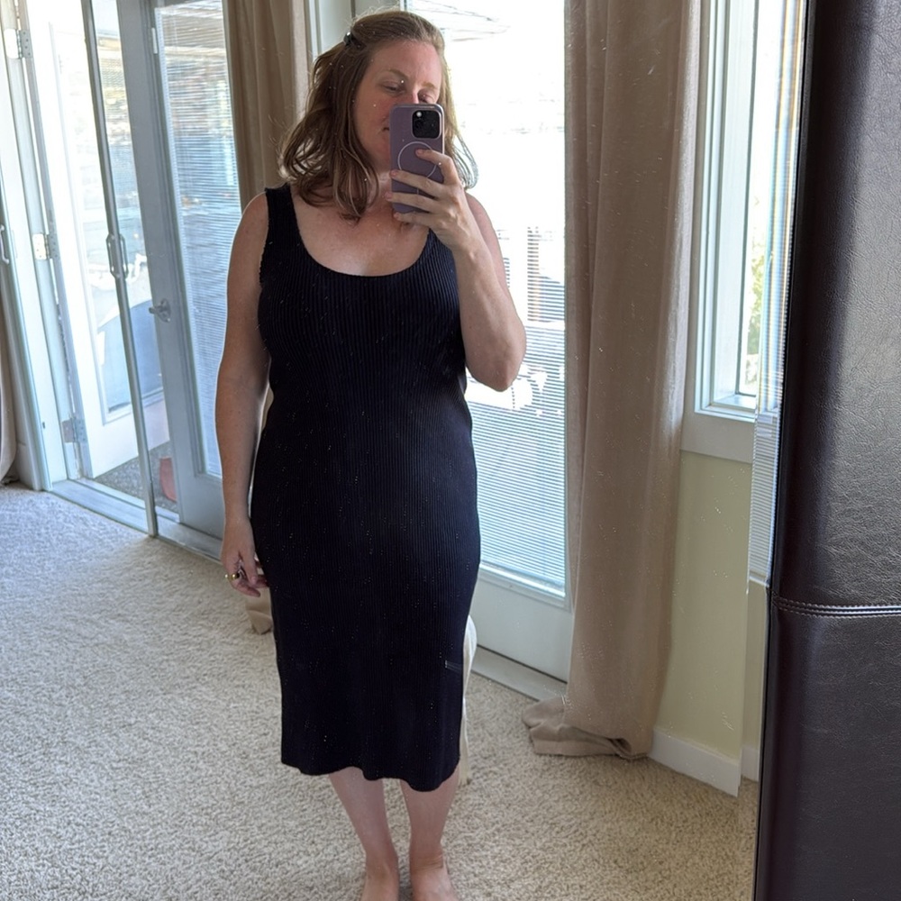 Vince. Rib-Knit Scoop-Neck Tank Midi Dress